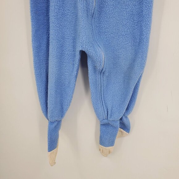 Vintage Sesame Street Blue Fleece Cookie Monster Footie Zip On PJ Pajamas 3T - Picture 10 of 10